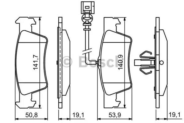 0986494309 BOSCH Колодки тормозные задние дисковые купить в Одесса