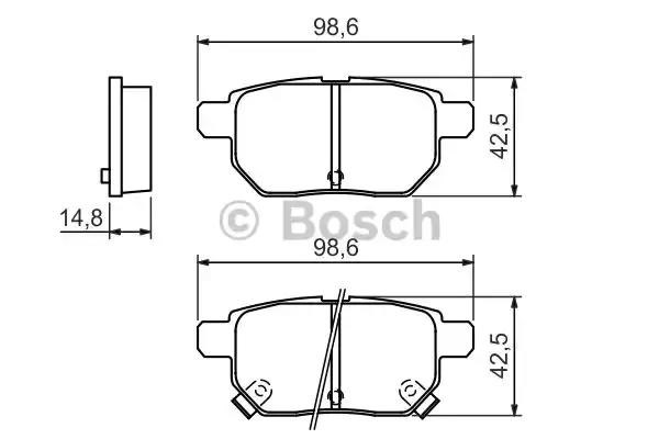 0986494328 BOSCH Колодки тормозные задние дисковые купить в Харьков