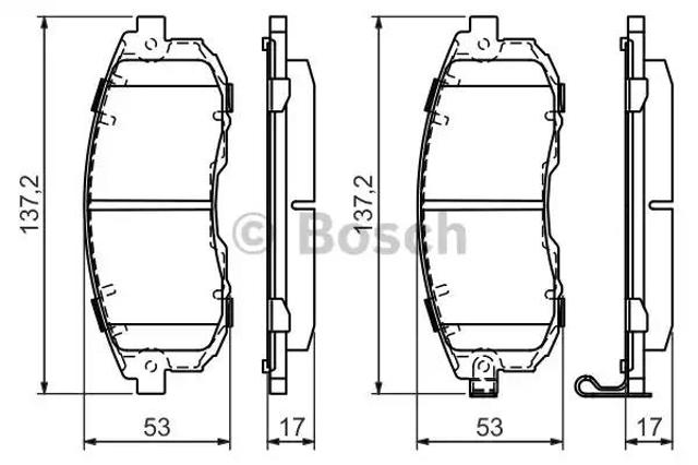 Колодки передние 0986494337 BOSCH
