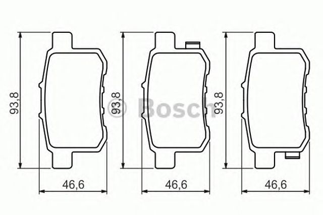 0986494338 BOSCH Колодки тормозные задние дисковые купить в Харьков
