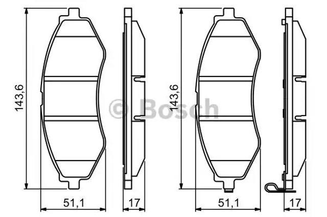 0986494343 Колодки тормозные передние дисковые купить Кривой Рог