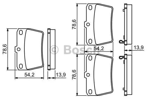 0986494350 BOSCH Колодки тормозные задние дисковые купить в Житомир