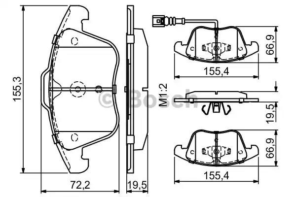 0986494372 BOSCH Передние тормозные колодки купить в Сумы