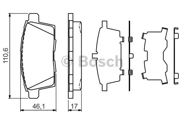 0986494376 BOSCH Задние тормозные колодки купить в Харьков