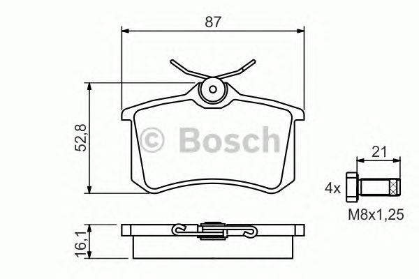 0986494399 BOSCH Колодки тормозные задние дисковые купить в Днепр