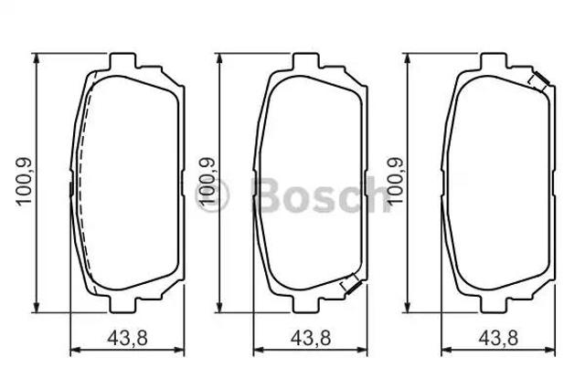 BOSCH 0986494400 Колодки тормозные задние дисковые в наличии Запорожье