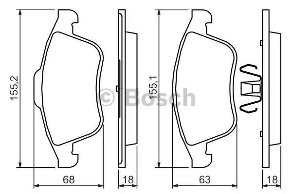 0986494401 BOSCH Передние тормозные колодки купить в Житомир