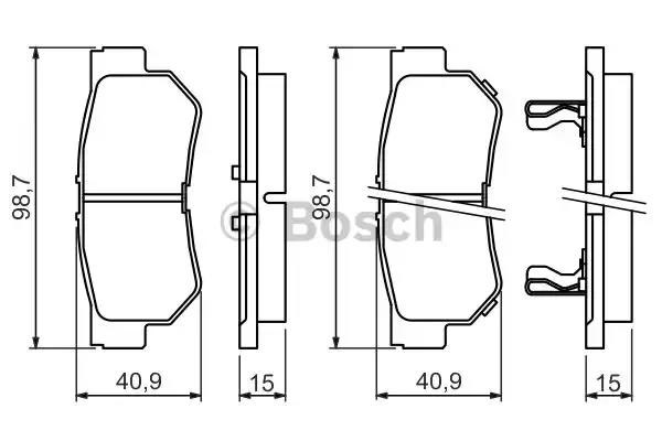 0986494417 BOSCH Колодки тормозные задние дисковые купить в Ирпень