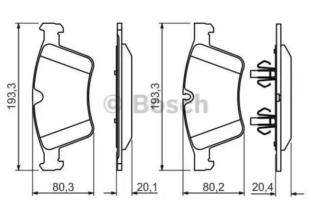 BOSCH 0986494427 Колодки тормозные передние дисковые в наличии Львов