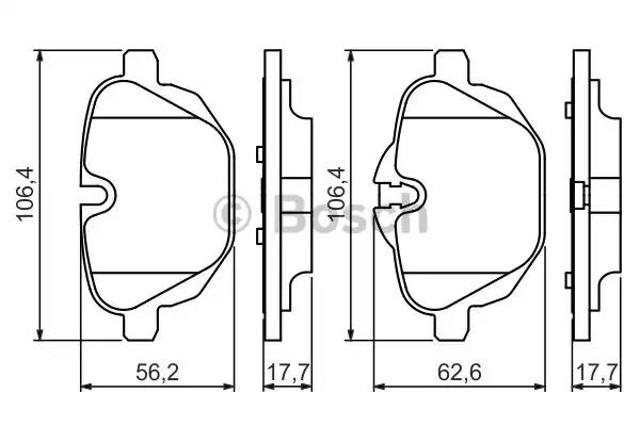 0986494432 BOSCH Колодки тормозные задние дисковые купить в Кривой Рог