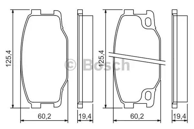 Передние тормозные колодки 0986494442 BOSCH