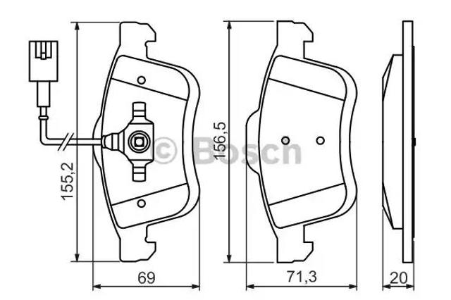 0986494453 BOSCH Передние тормозные колодки купить в Полтава