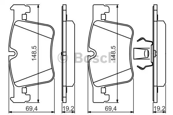 BOSCH 0986494487 Передние тормозные колодки в наличии Полтава