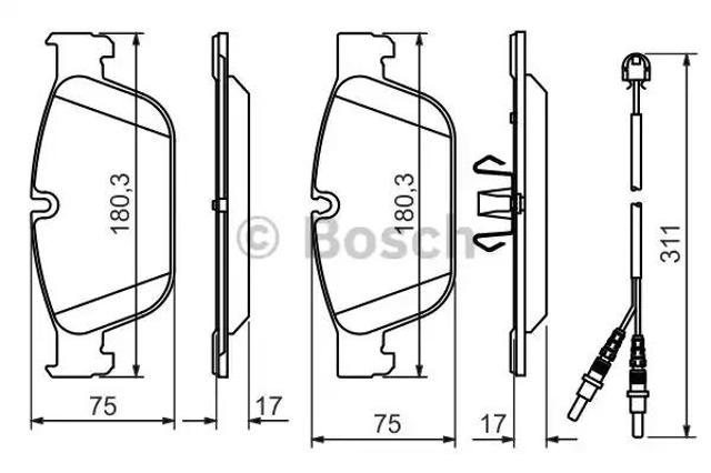 0986494526 BOSCH Передние тормозные колодки купить в Полтава