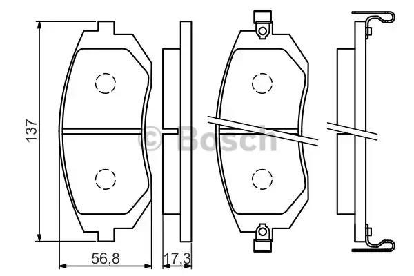 0986494558 BOSCH Передние тормозные колодки купить в Каменское