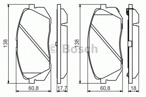 BOSCH 0986494559 Передние тормозные колодки в наличии Черкассы
