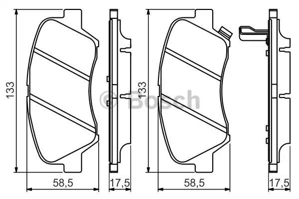 BOSCH 0986494563 Колодки тормозные передние дисковые в наличии Днепр