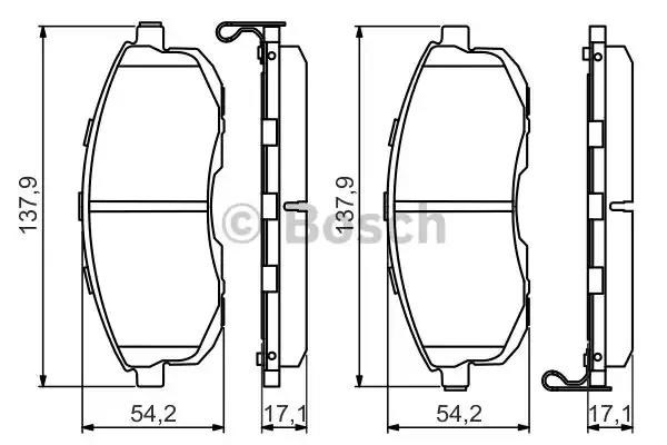 BOSCH 0986494572 Передние тормозные колодки в наличии Винница