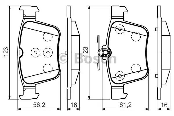 BOSCH 0986494658 Задние тормозные колодки в наличии Тернополь