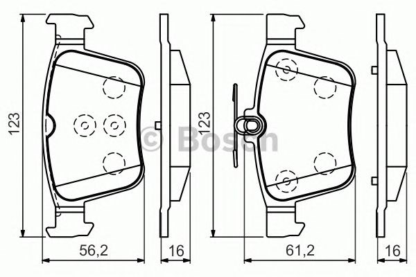 BOSCH 0986494658 Колодки тормозные задние дисковые в наличии Винница
