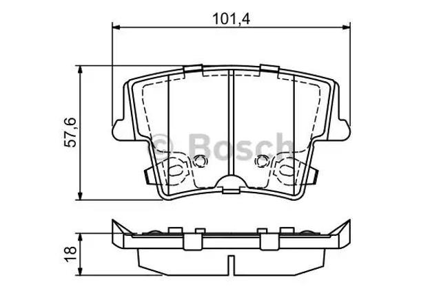 Задние колодки 0986494678 BOSCH