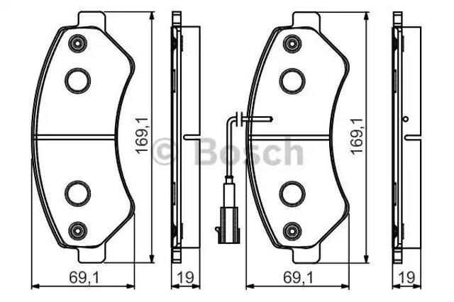 Колодки тормозные дисковые комплект 0986495095 BOSCH