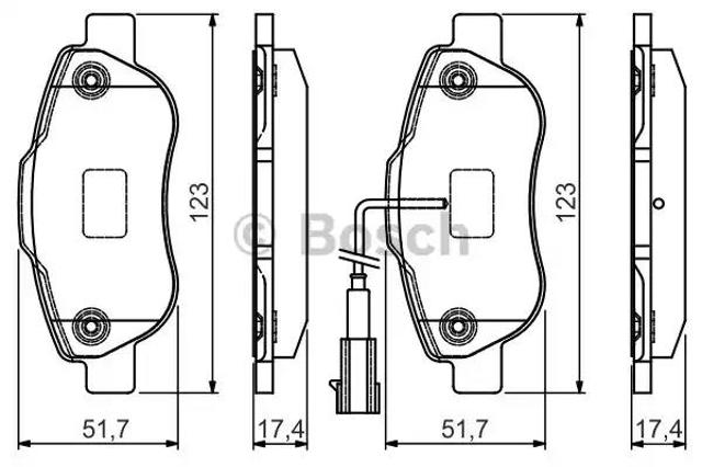 Колодки передние 0986495097 BOSCH