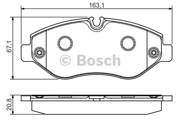 0986495098 BOSCH Передние тормозные колодки купить в Житомир