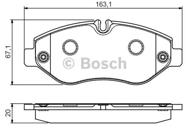 Передние тормозные колодки 0986495113 BOSCH