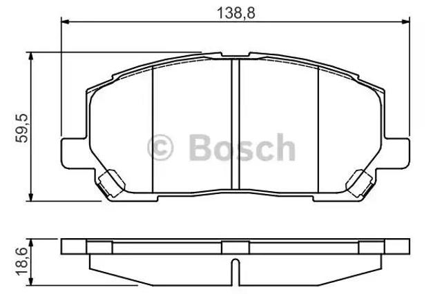 BOSCH 0986495126 Колодки тормозные передние дисковые в наличии Запорожье