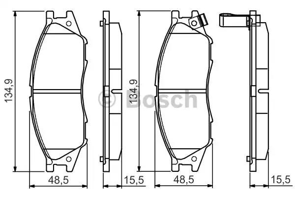 0986495146 BOSCH Колодки тормозные передние дисковые купить в Киев