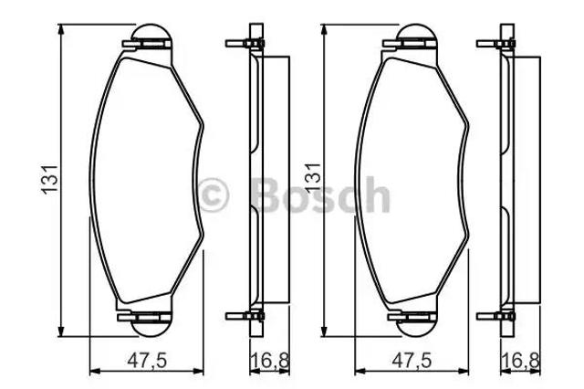 0986495244 BOSCH Передние тормозные колодки купить в Харьков