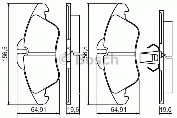 0986495245 BOSCH Передние тормозные колодки купить в Тернополь