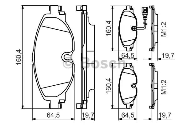 Колодки тормозные передние дисковые 0986495347 BOSCH