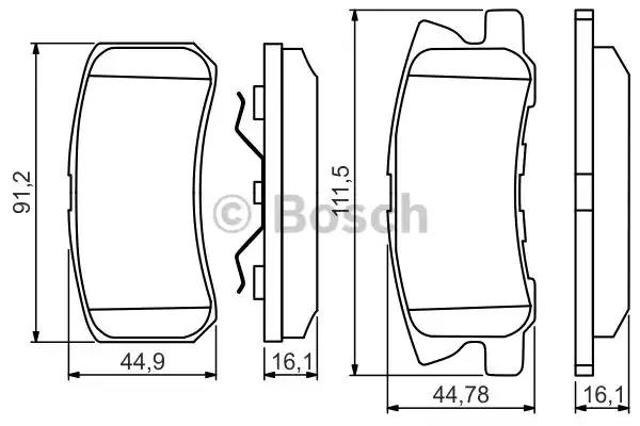Колодки тормозные дисковые комплект 0986495357 BOSCH