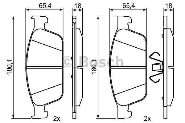 Тормозные колодки 0986495388 BOSCH