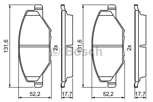 BOSCH 0986495390 Передние тормозные колодки в наличии Сумы