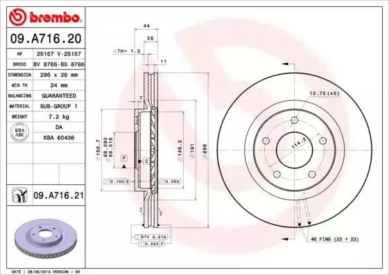09A71620 BREMBO Диск тормозной передний купить в Ужгород