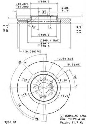 09R10411 Передние тормозные диски купить Житомир