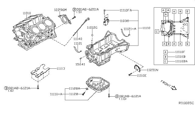 Прокладка масляного поддона картера 111217Y000 NISSAN