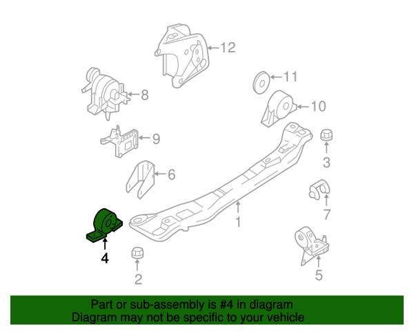 Передняя опора двигателя 112708H310 NISSAN