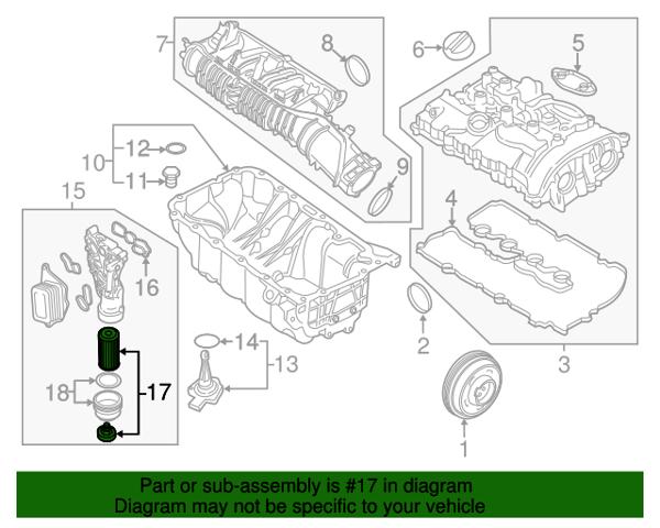 BMW 11428570590 Фильтр масляный в наличии Одесса
