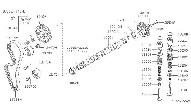 NISSAN 1304216A11 Сальник распредвала двигателя в наличии Чернигов