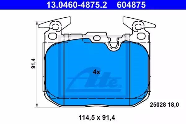 13046048752 Колодки тормозные передние дисковые купить Ужгород