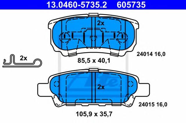 Колодки дисковые  Dodge Avenger