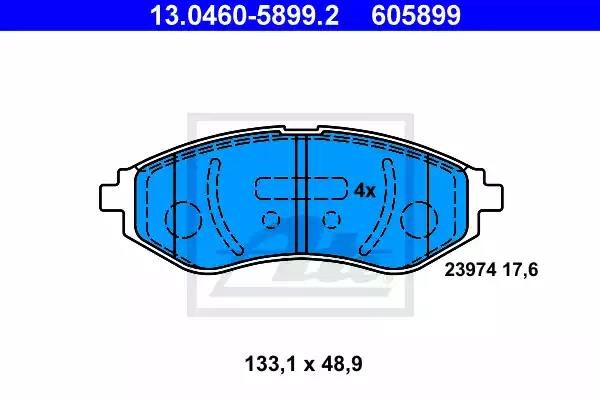 ATE 13046058992 Колодки тормозные передние дисковые в наличии Сумы