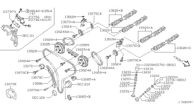 130708J14C NISSAN Натяжитель цепи ГРМ правый купить в Кривой Рог
