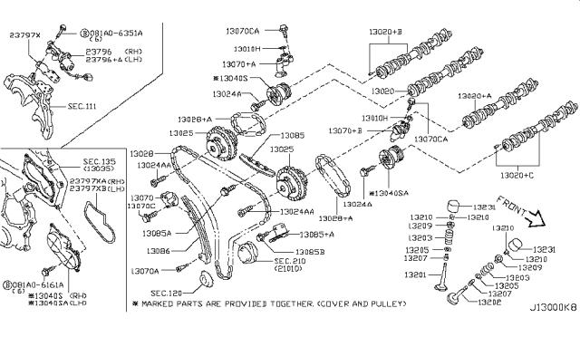 NISSAN 130708J14C Натяжитель цепи ГРМ правый в наличии Киев