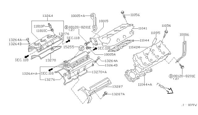 NISSAN 132648J113 Крышка клапанная левая в наличии Каменское