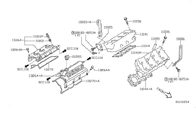 NISSAN 13264JA10B Крышка клапанная левая в наличии Житомир